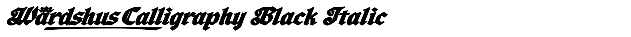 Wardshus Calligraphy Black Italic image